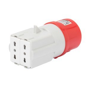 Gewiss System adapter - Háztartási ÉS ipari használatra IP44 - Csatlakozó-aljzat 3P+N+E 16A 400V ac 50/60HZ - 2 csatlakozó-aljzat 2P+E 16A kominált (P17/11) termékfotó