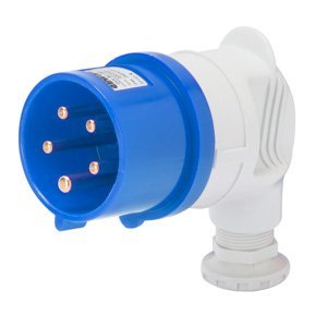 Gewiss 90° csatlakozódugó - IP44 - 3P+E 16A 200-250V 50/60HZ - Kék - 9H - Csavaros vezetékbekötésű termékfotó