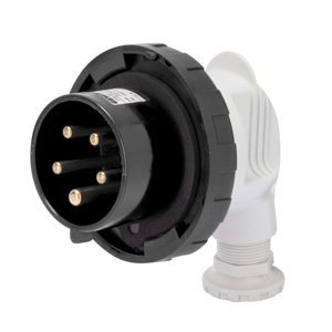 Gewiss 90° csatlakozódugó - IP67 - 3P+N+E 16A 480-500V 50/60HZ - Fekete - 7H - Csavaros vezetékbekötésű termékfotó