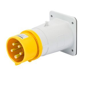 Gewiss Beépíthető süllyesztett egyenes csatlakozódugó - IP44 - 3P+E 32A 100-130V 50/60HZ - Sárga - 4H - Csavaros vezetékbekötésű termékfotó