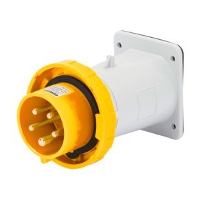 Gewiss Beépíthető süllyesztett egyenes csatlakozódugó - IP67 - 3P+E 16A 100-130V 50/60HZ - Sárga - 4H - Csavaros vezetékbekötésű termékfotó