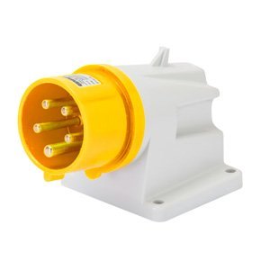 Gewiss 90° felületre szerelhető csatlakozódugó (bemenet) - IP44 - 2P+E 32A 100-130V 50/60HZ - Sárga - 4H - Csavaros vezetékbekötésű termékfotó