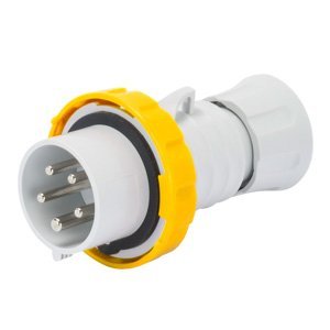 Gewiss Egyenes csatlakozódugó HP - IP66/IP67/IP68/IP69 - 3P+E 32A 100-130V 50/60HZ - Sárga - 4H - Rugós vezetékbekötésű termékfotó