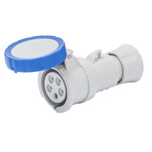 Gewiss HP egyenes csatlakozó-aljzat - IP66/IP67/IP68/IP69 - 3P+E 32A 200-250V 50/60HZ - Kék - 9H - Rugós vezetékbekötésű termékfotó