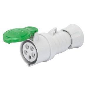 Gewiss HP egyenes csatlakozó-aljzat - IP44/IP54 - 3P+E 32A >50V 100-300HZ - Zöld - 10H - Csavaros vezetékbekötésű termékfotó