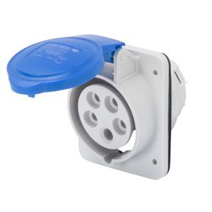Gewiss 10° beépíthető süllyesztett csatl. -aljzat HP - IP44/IP54 - 3P+N+E 32A 200-250V 50/60HZ - Kék - 9H - Csavaros vezetékbekötésű termékfotó
