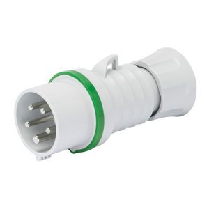 Gewiss Egyenes csatlakozódugó HP - IP44/IP54 - 3P+E 16A >50V >300-500HZ - Zöld - 2H - Csavaros vezetékbekötésű termékfotó
