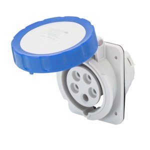 Gewiss 10° beépíthető süllyesztett csatl. -aljzat HP - IP66/IP67 - 3P+N+E 32A 200-250V 50/60HZ - Kék - 9H - Csavaros vezetékbekötésű termékfotó