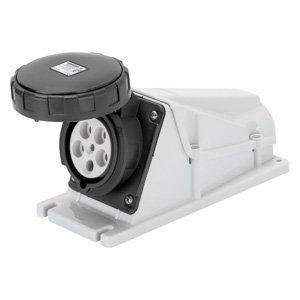 Gewiss 90° felületre szerelhető csatl. -aljzat - IP67 - 3P+N+E 125A 480-500V 50/60HZ - Fekete - 7H - Csavaros vezetékbekötésű termékfotó