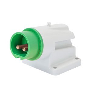 Gewiss 90° felületre szerelhető csatl. dugó (bemenet) - IP44 - 2P 32A 20-25V and 40-50V 50-60HZ - Green - 4H - Csavaros vezetékbekötésű termékfotó