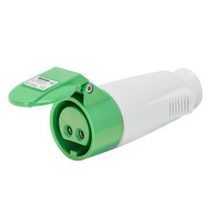 Gewiss Egyenes csatlakozó-aljzat - IP44 - 2P 16A 20-25V and 40-50V 100-200HZ - Zöld - 4H - Csavaros vezetékbekötésű termékfotó