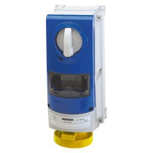 Gewiss Függőleg., fix reteszelt csatl. -aljzat - Hátlappal - Olvadóbizt. foglalattal - 3P+N+E 16A 100-130V-50/60HZ 4H - IP66 termékfotó