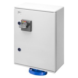 Gewiss Fix függőleg. csatl. -aljzat - Felületre szerelt - Kismegszakítóval - 3P+E 125A 230V 9H - IP55 termékfotó