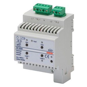 Gewiss Univerzális fényerő szabályozó aktuátor - 2 csatornás - 300VA csatornánként - Knx - IP20 - 4 modulos - Kalapsínre szerelhető