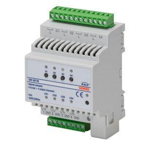 Gewiss Kapcsoló aktuátor - 4 csatornás - 10A - 4 univerzális bemenetekkel - Knx - IP20 - 4 modulos - Kalapsínre szerelhető