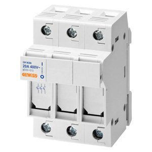 Gewiss Leszerelhető olvadóbizt. foglalat - 3P 8,5X31,5 400V 20A - 3 modul
