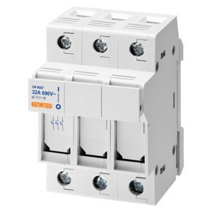 Gewiss Leszerelhető olvadóbizt. foglalat - 3P 10,3X38 690V 32A - 3 modul