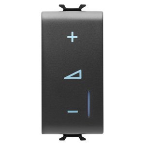 Gewiss Univerzális szabályozó gomb - Nyomógomb - 230 V AC 50/60Hz - 1 modulos - Szatén fekete - CHORUSMART