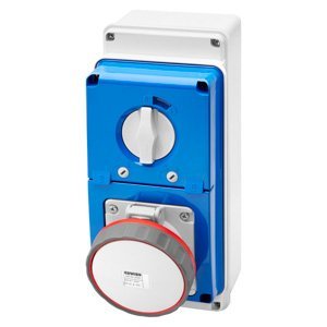 Gewiss Függőleg., fix reteszelt csatl. -aljzat - Hátlappal - Olvadóbizt. foglalattal - 3P+N+E 63A 346-415V - 50/60HZ 6H - IP67 termékfotó