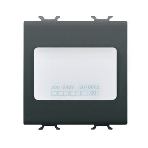 Gewiss Vészvilágító lámpa (autonóm) - 230 V AC 50/60Hz 1h - 2 modulos - Szatén fekete - CHORUSMART