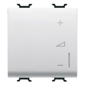 Gewiss Univerzális szabályozó gomb - Nyomógomb - 230 V AC 50/60Hz - 2 modulos - Szatén fehér - CHORUSMART