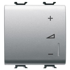 Gewiss Univerzális szabályozó gomb - Nyomógomb - 230 V AC 50/60Hz - 2 modulos - Titánium - CHORUSMART