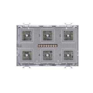 Gewiss Érintős nyomógomb panel modul - Knx - 6 csatornás - Cserélhető szimbólumokkal - 3 modulos - CHORUSMART