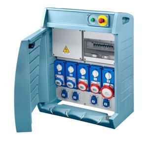 Gewiss Q-box 4 -sorkapoccsal - Vezetékelt - 4 német szabványú csatl. -aljzat 16A + 2 2P+E 16 A + 2 3P+E 16A + 1 3P+N+E 16 A - IP55 termékfotó