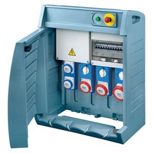 Gewiss Q-box 4 - Táp csatl. dugóval - Vezetékelt - 2 2P+E 16A iec 309 + 1 3P+E 16A + 1 3P+E 32A + 1 3P+E 63A - IP55
