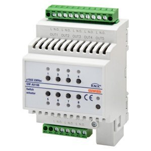Gewiss Kapcsoló aktuátor - 8 csatornás - 10AX - Knx - IP20 - 4 modulos - Kalapsínre szerelhető