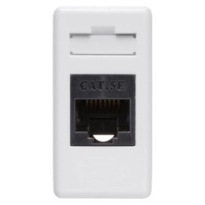 Gewiss RJ45 csatlakozó-aljzat - 4 pár - Kategória: 5e - Utp - Szerszám nélk. szerelhető - 1 modul - System white