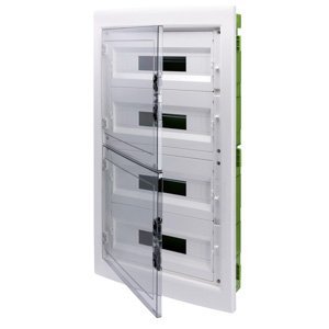 Gewiss Elosztószekr. - Green wall - Mobil ÉS gipszkarton falakhoz - Füstszínű ablakpanellel ÉS kihúzható kerettel - 72 (18X4) MIP40