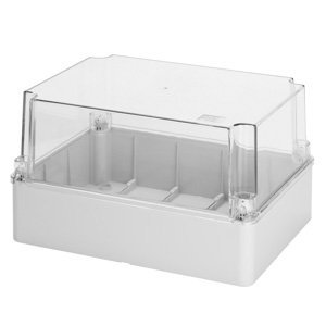 Gewiss Felületre szerelhető kötő- ÉS szerelvénydobozok - Magasított, átlátszó fedél - IP56 - Belső méretek: 150X110 X140 - Sima falakkal termékfotó