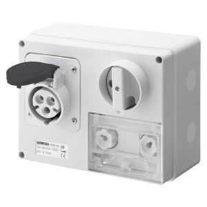 Gewiss Fix reteszelt vízszintes csatlakozó-aljzat - Hátlappal - Olvadóbizt. foglalattal - 3P+N+E 16A 480-500V - 50/60HZ 7H cbf - IP44 termékfotó