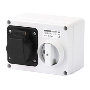 Gewiss Fix reteszelt vízszintes csatlakozó-aljzat - Hátlappal - Olvadóbizt. foglalat nélk. - 3P+N+E 32A 480-500V - 50/60HZ 7H - IP44 termékfotó