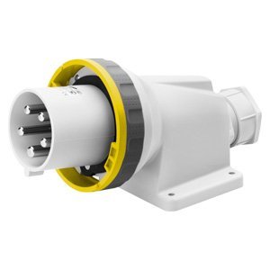 Gewiss 90° felületre szerelhető csatlakozódugó (bemenet) - IP67 - 3P+E 63A 100-130V 50/60HZ - Sárga - 4H - Vezetékbekötésű termékfotó