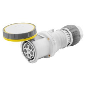 Gewiss HP egyenes csatlakozó-aljzat - IP66/IP67/IP68/IP69 - 3P+N+E 125A 100-130V 50/60HZ - Sárga - 4H - Vezetékbekötésű termékfotó