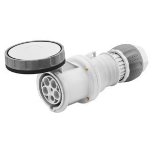 Gewiss HP egyenes csatlakozó-aljzat - IP66/IP67/IP68/IP69 - 3P+E 63A 480-500V 50/60HZ - Fekete - 7H - Vezetékbekötésű termékfotó