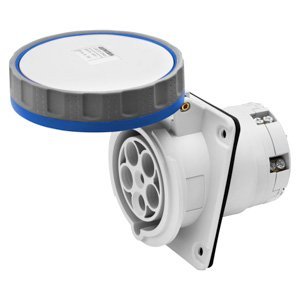 Gewiss 10° beépíthető süllyesztett csatlakozó-aljzat HP - IP66/IP67 - 3P+N+E 63A 200-250V 50/60HZ - Kék - 9H - Vezetékbekötésű termékfotó