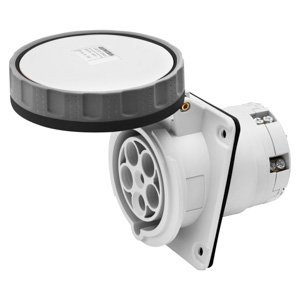 Gewiss 10° beépíthető süllyesztett csatlakozó-aljzat HP - IP66/IP67 - 3P+E 125A 480-500V 50/60HZ - Fekete - 7H - Vezetékbekötésű termékfotó