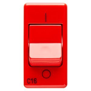 Gewiss Kismegszakító - Dedikált áramkörökhöz - 1P+N 16A 3kA 6mA C karakterisztika - 1 modul - Red - System termékfotó