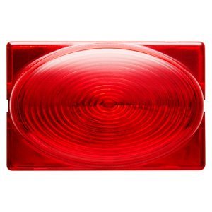Gewiss Lépcső megvilágító lámpa domború búrával - 12/24V - Piros - 3 modul - System white