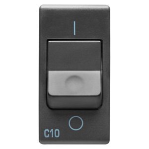 Gewiss Kismegszakító 230V ac - 1P 10A 3kA C karakterisztika - 1 modul - System black termékfotó