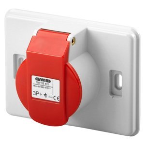 Gewiss Iec 309 szabvány szerinti ipari csatlakozó-aljzatok - RAL 7035 szürke - 3P+E - 16A 400V - IP44 termékfotó