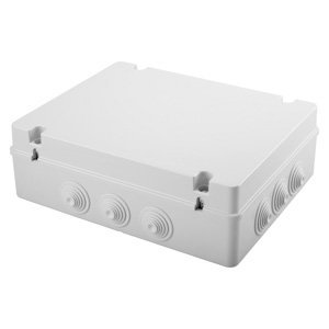 Gewiss Csatlakozódob. norm. magasság, teli, csavaros fedél - IP55 - Belső méretek: 380X300X120 - Kábeltömszelencével ellátott falak - Szürke RAL 7035 termékfotó