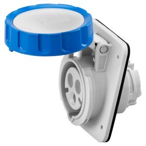 Gewiss 10° beépíthető süllyesztett csatl. -aljzat HP - IP66/IP67 - 2P+E 32A 200-250V 50/60HZ - Kék - 6H - Csavaros vezetékbekötésű termékfotó