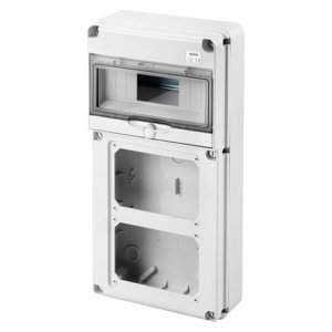 Gewiss Q-din 10 14 modul - 2 vízszintes IB csatlakozó-aljzat férőhellyel 16/32A sbf - IP65