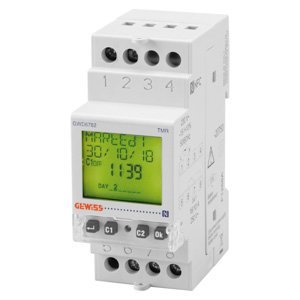 Gewiss Heti időkapcs. - 5 ÉV működési tartalék - 1 váltóérintkező - 2 modul