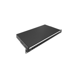 Gewiss 19'' üres optikai patch panel - 24 SC/LC - 1U - Fekete