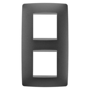 Gewiss One international díszítőkeret - Festett technopolimer - 2+2 modulos, függőleges- szatén fekete - CHORUSMART termékfotó